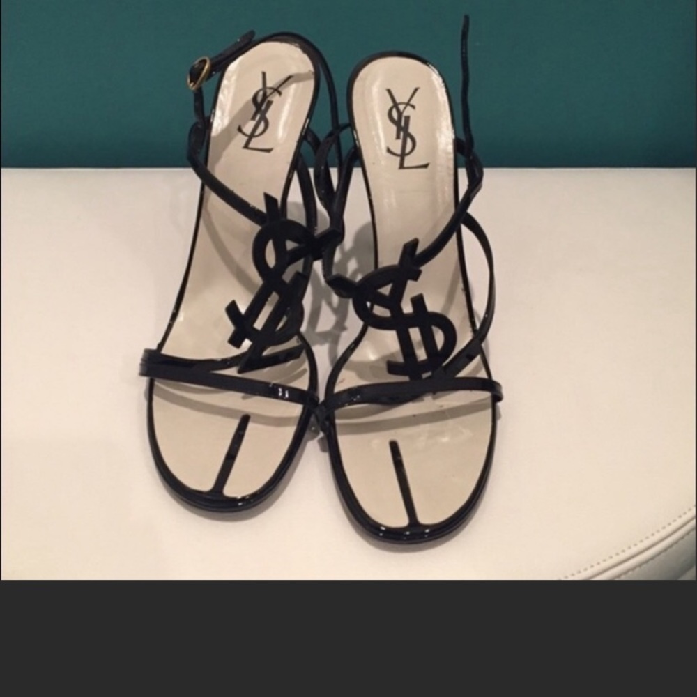 YSL logo heels